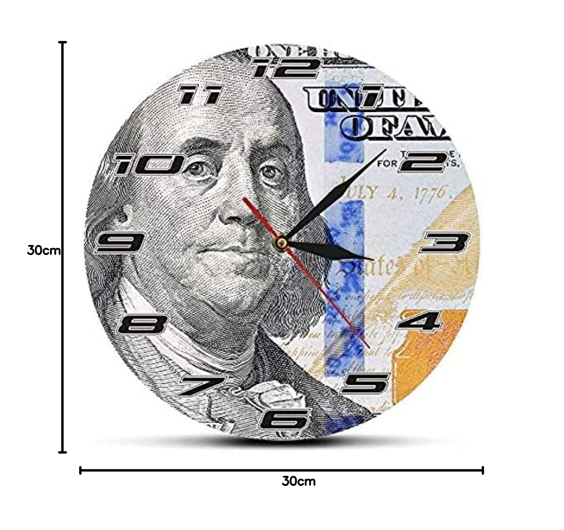 アメリカ100ドル紙幣デザイン アナログ時計　レア壁時計　年代物掛け時計 Amazon.co.jp: 女性のための壁掛け時計メンバーの日の贈り物100ドルの